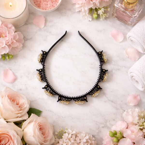 Crystal Studded Hairband – Elegant Accessory for Women & Girls