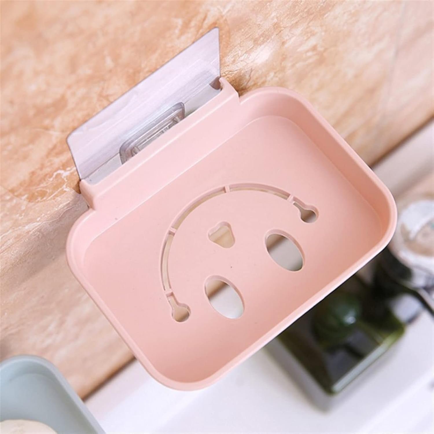 Wall Mounted Soap Dish Holder – Self Adhesive with Drainage