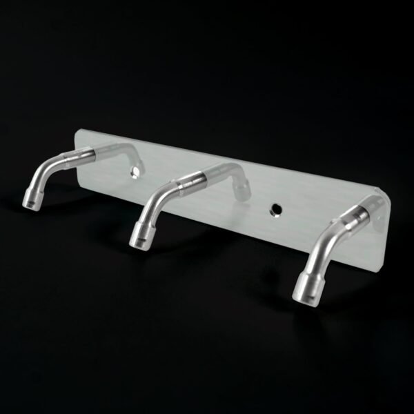 Stainless Steel Wall Mounted Coat Hook Rack – 3 Durable Hooks
