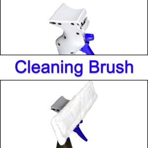 Glass Cleaner Brush – 3-in-1 Spray Type Tool | Velvet Wipe