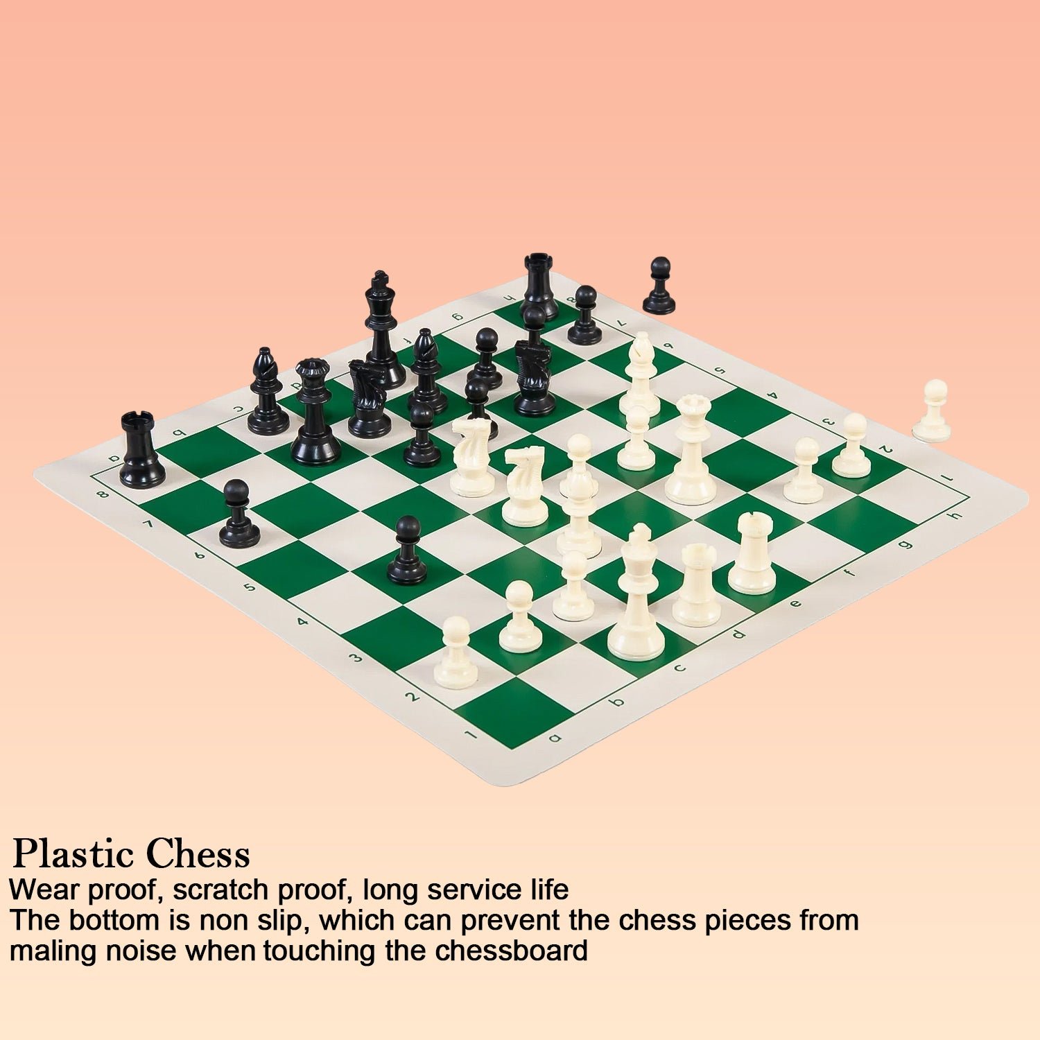 Portable Chess Set – Foldable, Travel-Friendly with Plastic Pieces