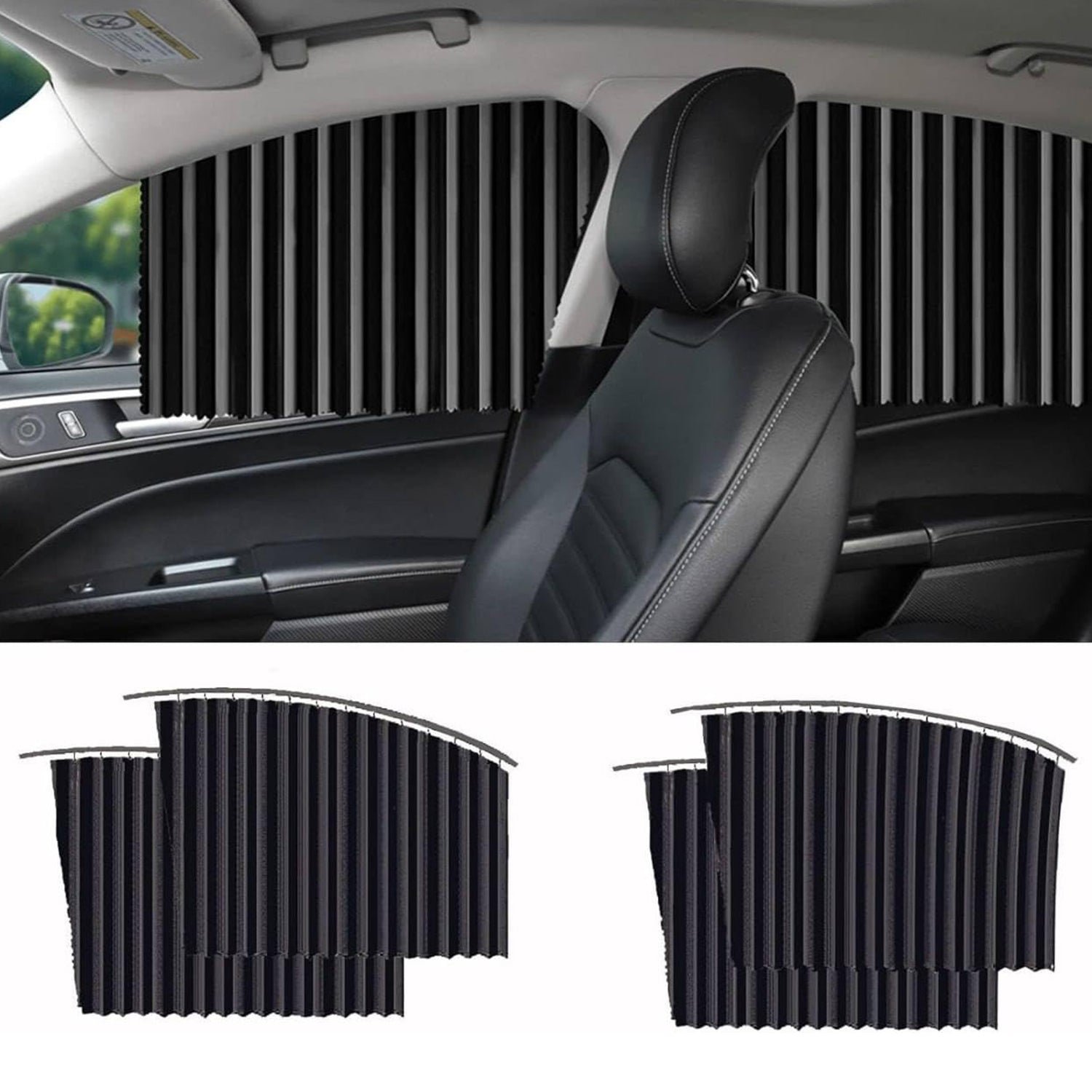 Car Window Sunshade – 4 Pcs Magnetic Set for UV & Privacy | Velvet Wheels