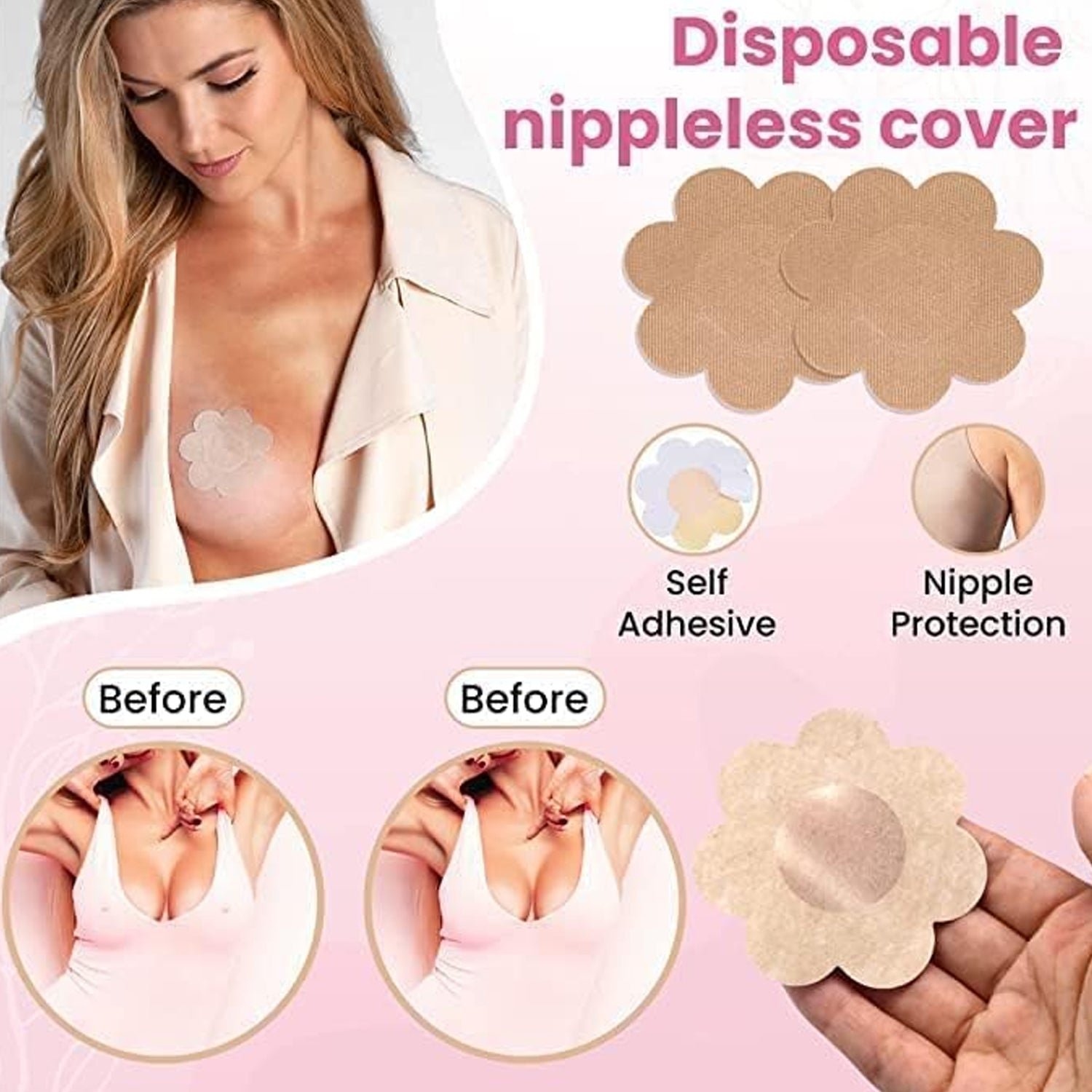 Boob Tape with Nipple Covers – Invisible Lift & Support | Velvet Wellness