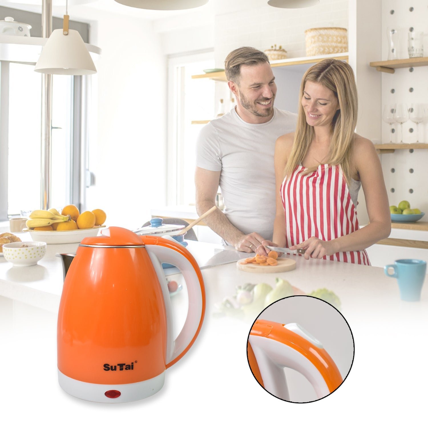 Electric Kettle – 2L Stainless Steel with Auto Shut-Off | Siplix