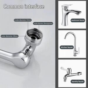 Rotating Faucet Sprayer – 1080° Swivel & Dual Flow | Bathora