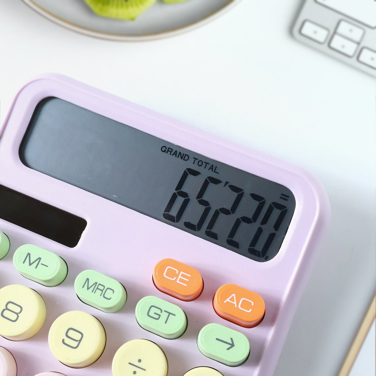 Desktop Calculator – Large Display & Soft Multicolor Keys