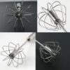 Stainless Steel Egg Whisk Hand Push Rotary Blender 27 cm