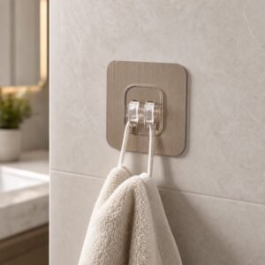 Adhesive Plastic Wall Hook – Strong Hold & Easy Installation