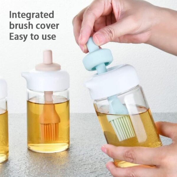 Glass Oil Dispenser with Brush – Borosilicate Kitchen Bottle | Own Hydrate