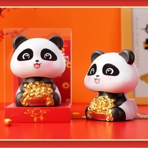 Solar Panda Car Decor – Moving Dashboard Showpiece | Velvet Wheels