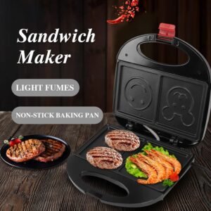 Electric Sandwich Maker – 750W Non-Stick Panini Grill | FirePot