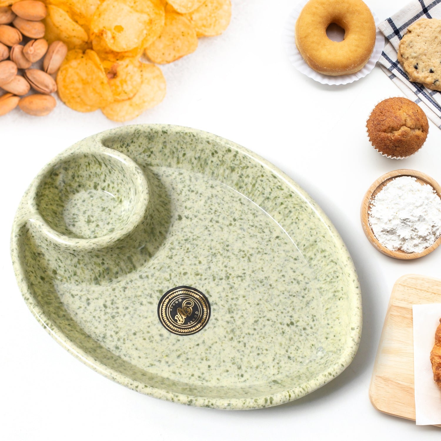 Ceramic Tea/Coffee Cup Set – 3-Piece with Platter | TableNest