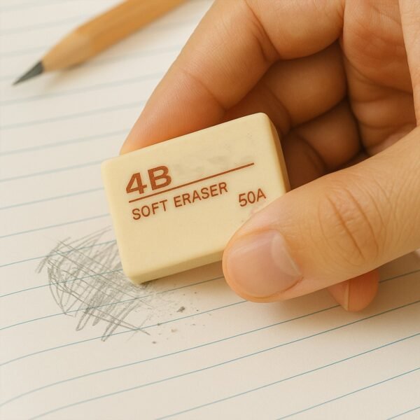 4B Soft Eraser – Dust-Free, Smudge-Less for Artists & Students