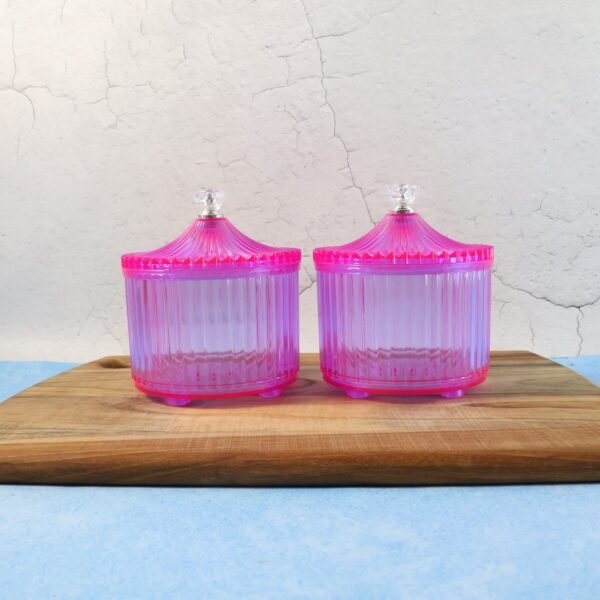 Dry Fruit Storage Jars – Luxury Transparent Plastic Set of 2