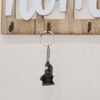 Shivling Keychain – Elegant Silver Metal Design with Snake Motif