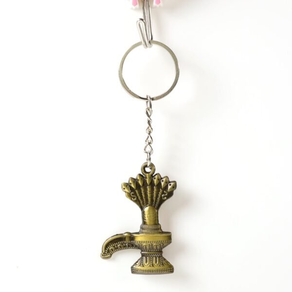 Lord Shiva Shivaling Metal Keychain – Durable Spiritual Accessory