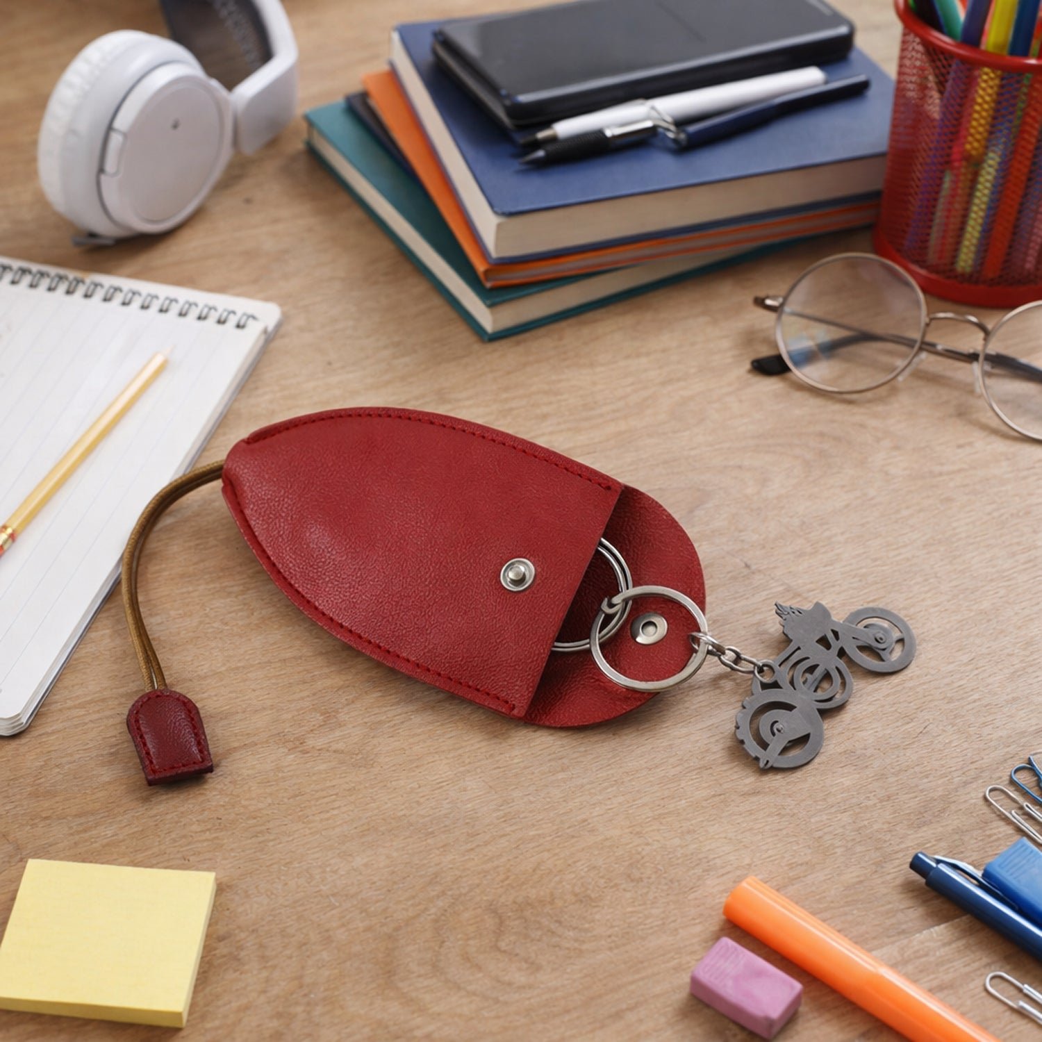 Compact Keyholder Pouch – Stylish Secure Key Organizer with Snap Button