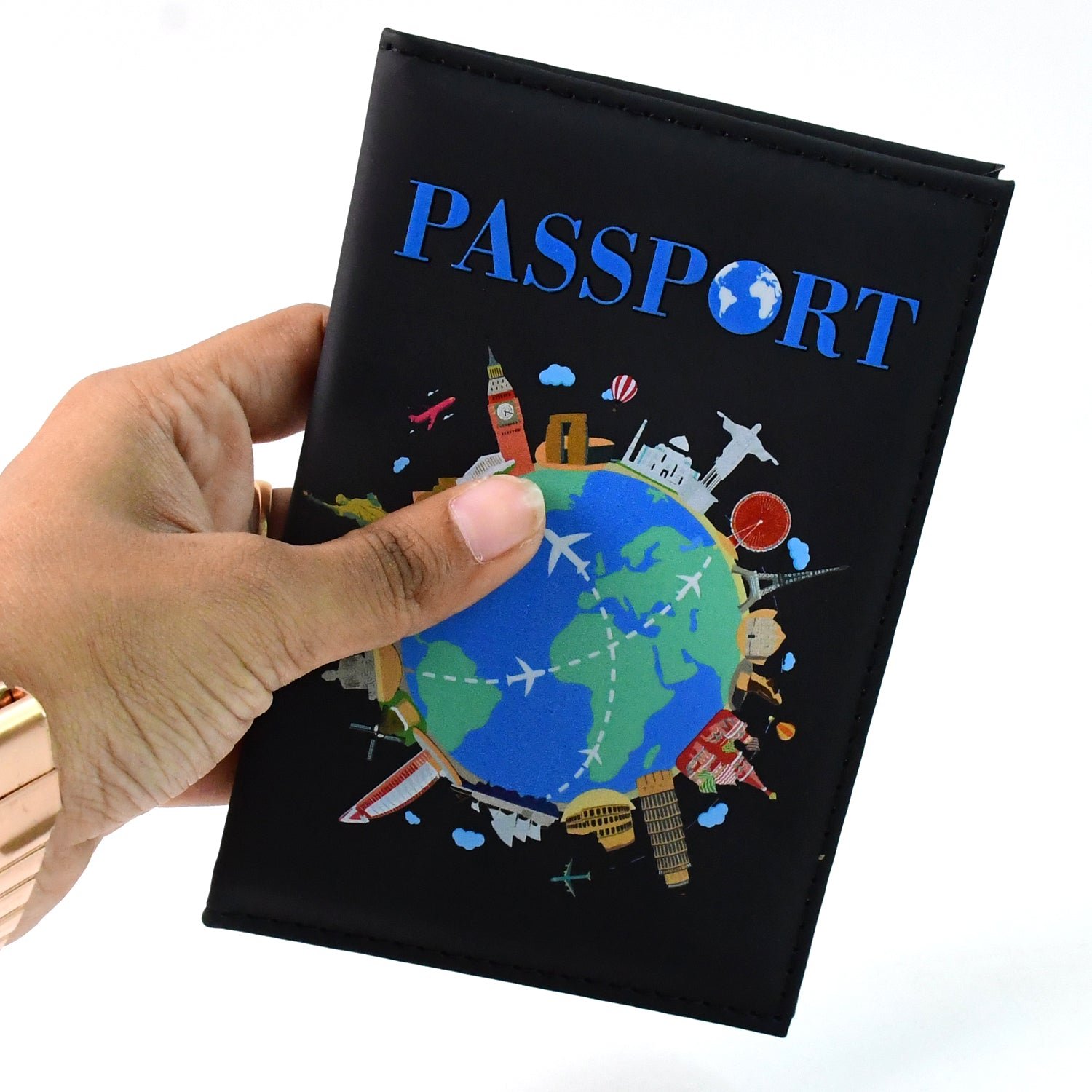World Map Passport Holder – Stylish Durable Travel Cover