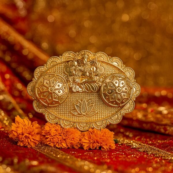 04_thali_6656e3c2-c1fd-4803-9dd5-4ba393f01a10 Ganesh Embossed Roli-Chawal Kumkum Chopra – Antique Gold Finish