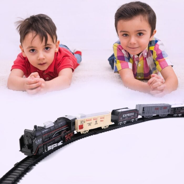 Battery Operated Toy Train Set – 19-Piece Track Playset for Kids