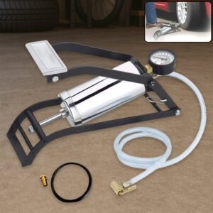 Steel Foot Pump – Heavy Duty Car & Bike Tire Inflator | Carivox