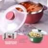 Plastic Serving Bowl Set with Lids – Airtight, Microwave Safe 2 Pieces