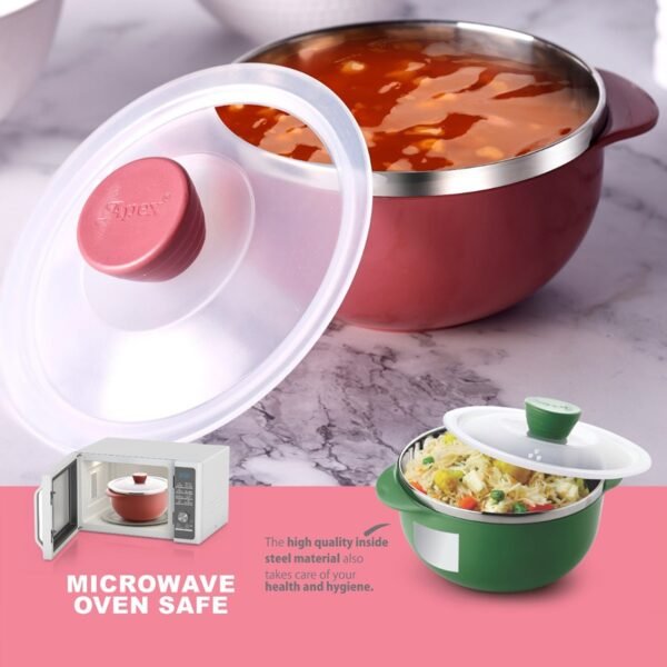 Plastic Serving Bowl Set with Lids – Airtight, Microwave Safe 2 Pieces