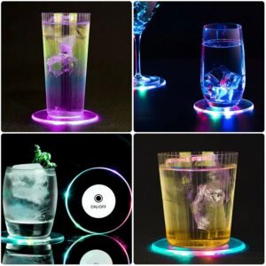 LED Coaster – Ultra-Thin, Waterproof & Non-Slip | Indo Glow