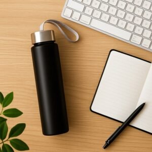 Portable Stainless Steel Water Bottle – 250ml Leakproof with Strap