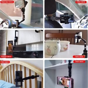 Car Rear View Mobile Holder – 360° Rotatable Mount | Velvet Wheels
