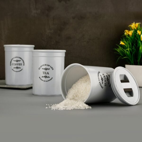 Airtight Food Containers – 3 Pc Tea Coffee Sugar Set | Tidy Table