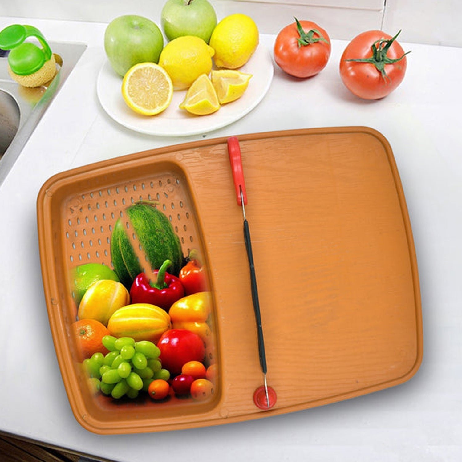 Cut & Wash Box – 2-in-1 Vegetable & Fruit Prep | Quickslice