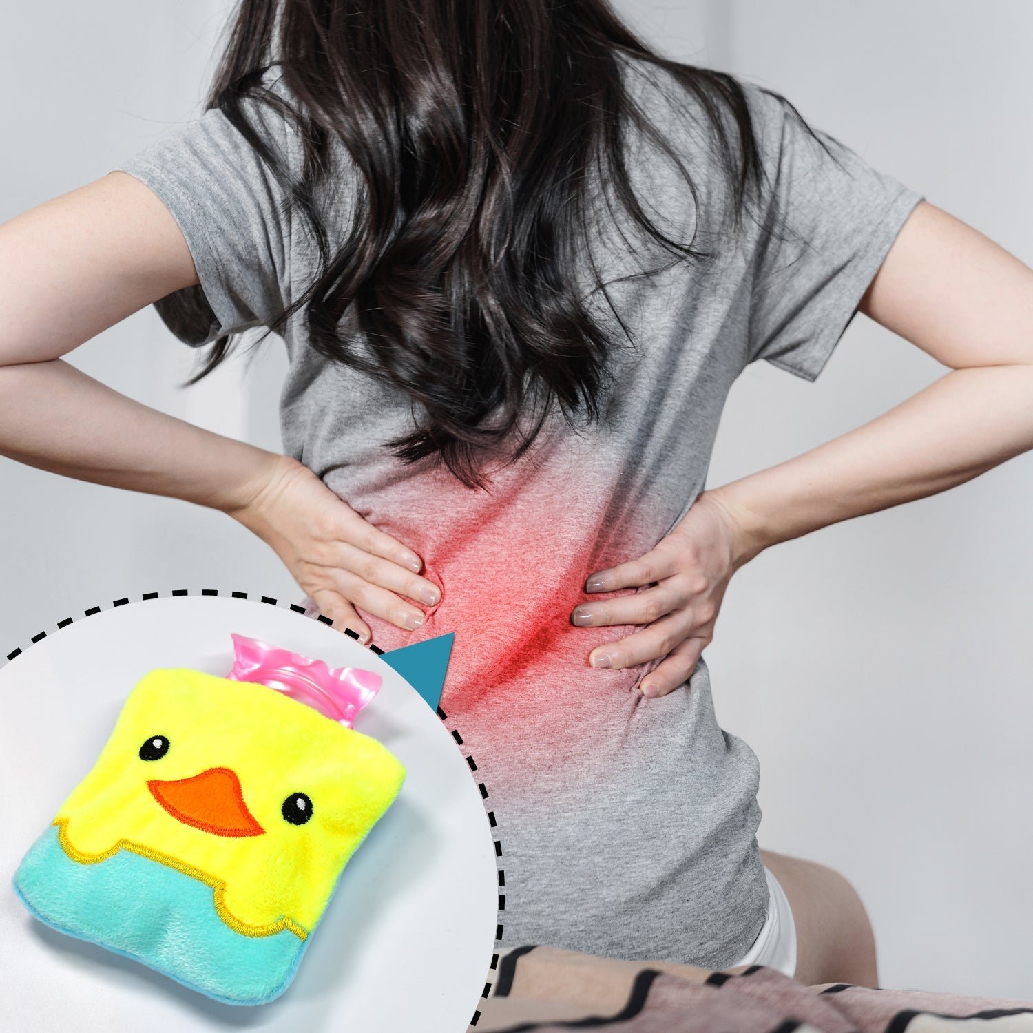 Small Hot Water Bag – Yellow Duck Design for Pain Relief | Velvet Wellness