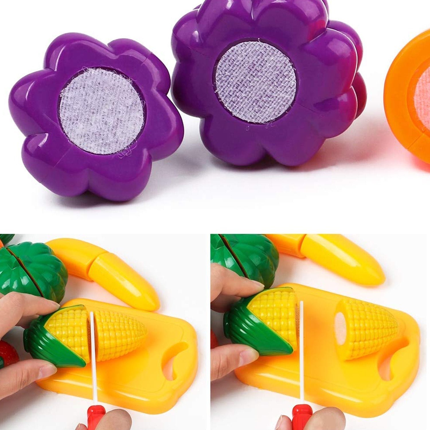 Sliceable Play Food Set – Realistic Fruits & Veggies | Gamevana