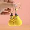 Cute Cartoon Couple Keychain Set – Soft Rubber 2-in-1 Hugging Pair