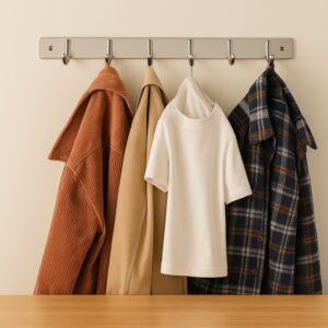 Stainless Steel Coat Rack 6-Hook – Durable & Rust-Resistant