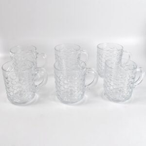 Glass Coffee Mugs – 225ml Heat-Resistant Set of 6 | Indo Glow