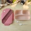 Plastic 3 Compartment Lunch Box for Kids, Organized & Portable