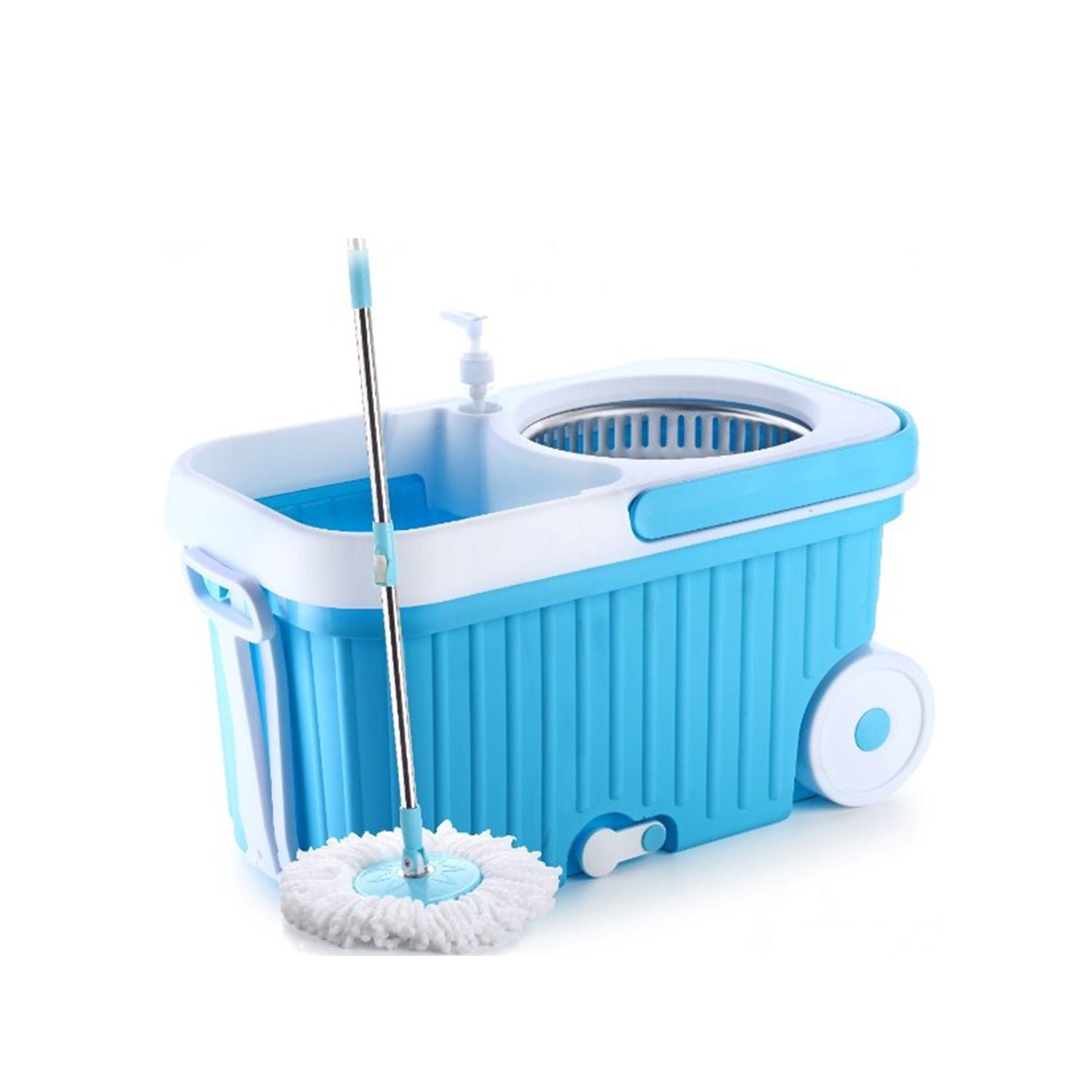 360 Spin Mop with Wheels – Microfiber, Auto-Fold Handle | Ganesh