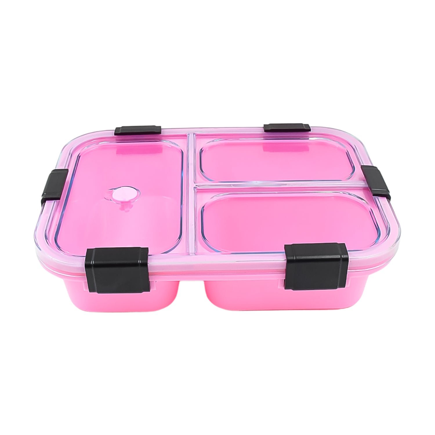 Insulated Lunch Box – 3 Compartment Plastic Tiffin | Lunchie Bunchie