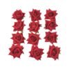 Velvet Rose Hair Clip – Red Flower Design (12 Pcs) | Calm & Curl