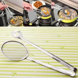 Frying Filter Spoon – 2-in-1 Stainless Steel with Clip | Quickslice