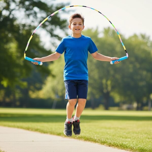 Beaded Skipping Rope – Colorful Kids Jump Rope with Grip Handles