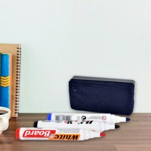 Whiteboard Marker Set – Smooth, Vivid Ink with Duster Pack of 4