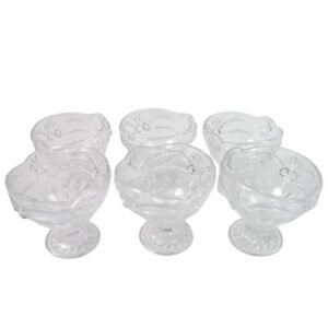 Glass Ice Cream Cups – Elegant Dessert Serving Set (6 Pcs) | Styleva