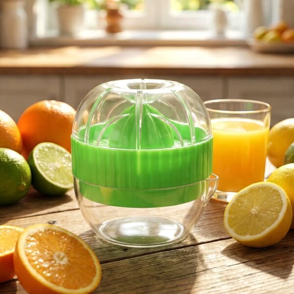 Manual Citrus Juicer – Splash-Free Juicing with Bowl & Cover
