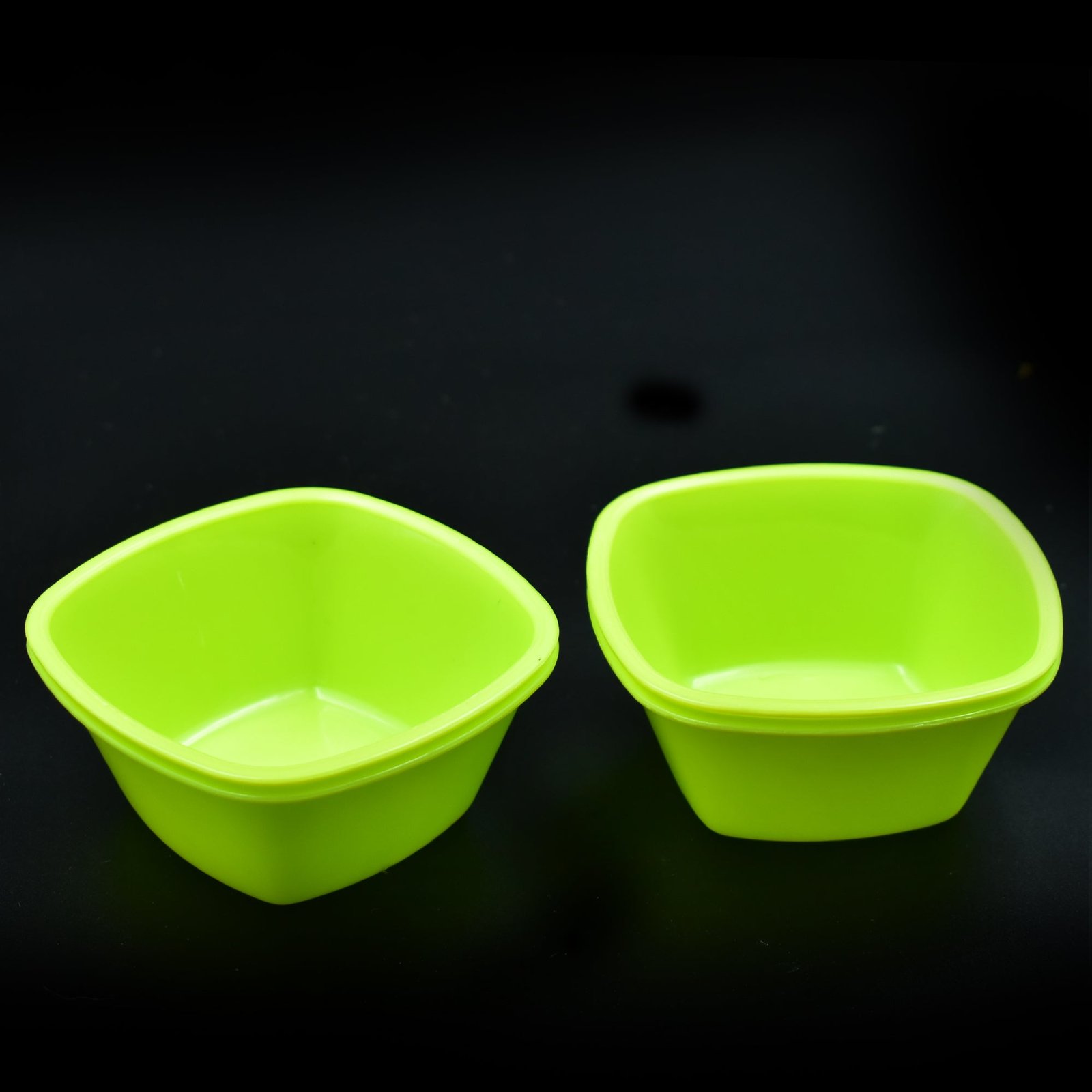 Square Plastic Bowl Set – Unbreakable & Food Safe (Pack of 4) | Jiaqi
