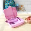 Leak Proof Lunch Box with 3 Compartments and Spoon Set
