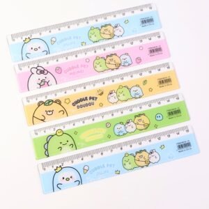 Plastic Ruler Set for Kids – Durable Cartoon Design, 5 Pieces