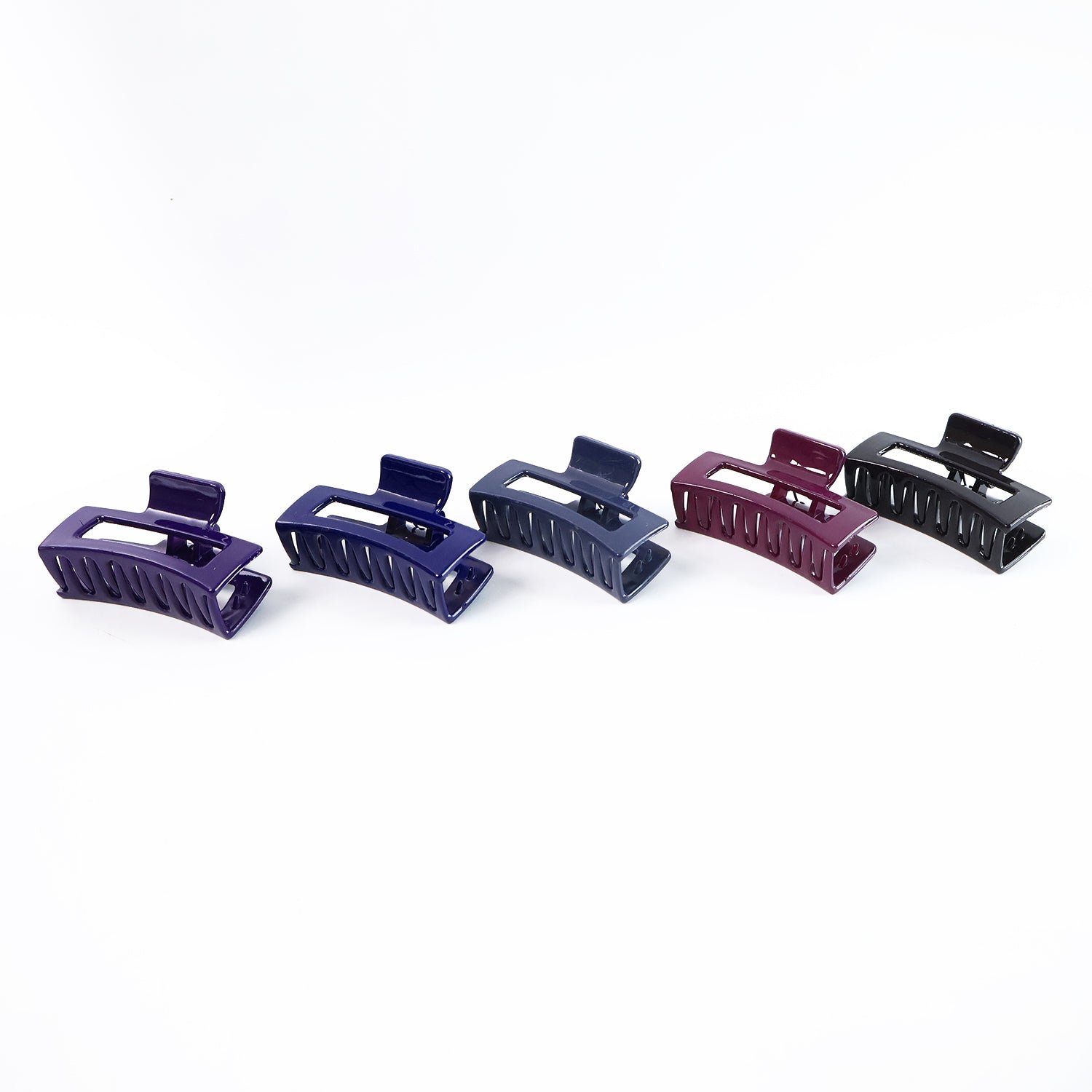Matte Rectangle Hair Claw Clip – Strong Hold & Assorted Colors Pack